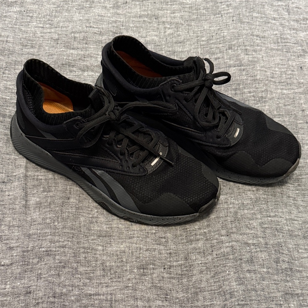 Reebok Men's Hiit TR Black/Gray Canvas Athletic Cross Training Shoes Size 9.5